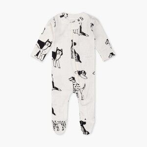 One-Piece Baby Footed Pajamas - Puppy Love